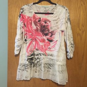 Pink Roses Tunic